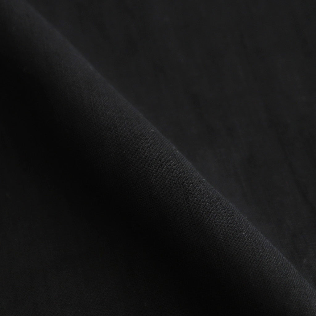 OPEN COLLAR WIDE SHIRT S/S #BLACK [A24B-05SH01B]