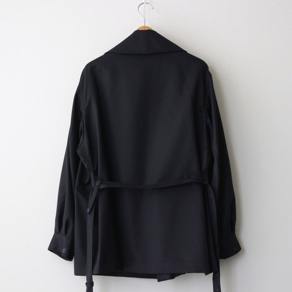 Wool Mohair Motorcycle Jacket #DarkNavy [BHS23F012Mo]