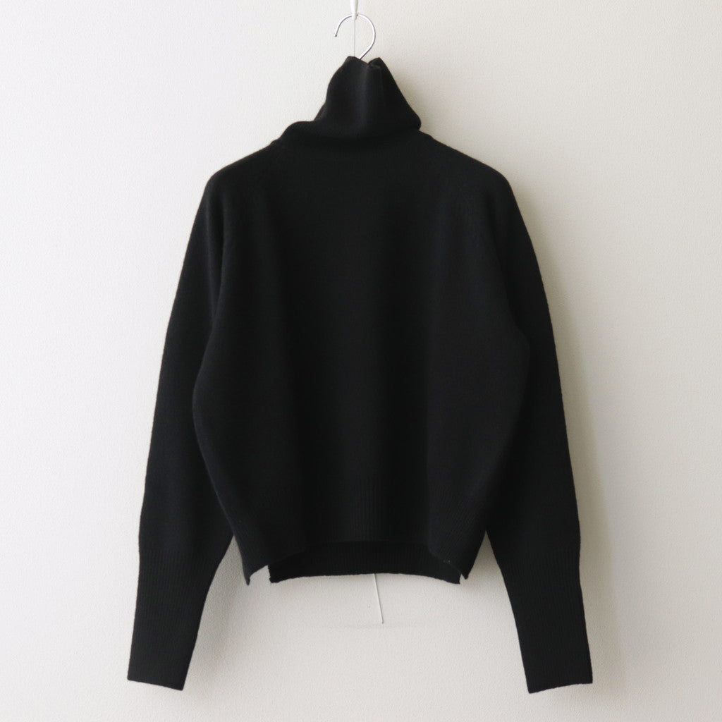 All-yak turtleneck #Black×Navy [2023-N07]