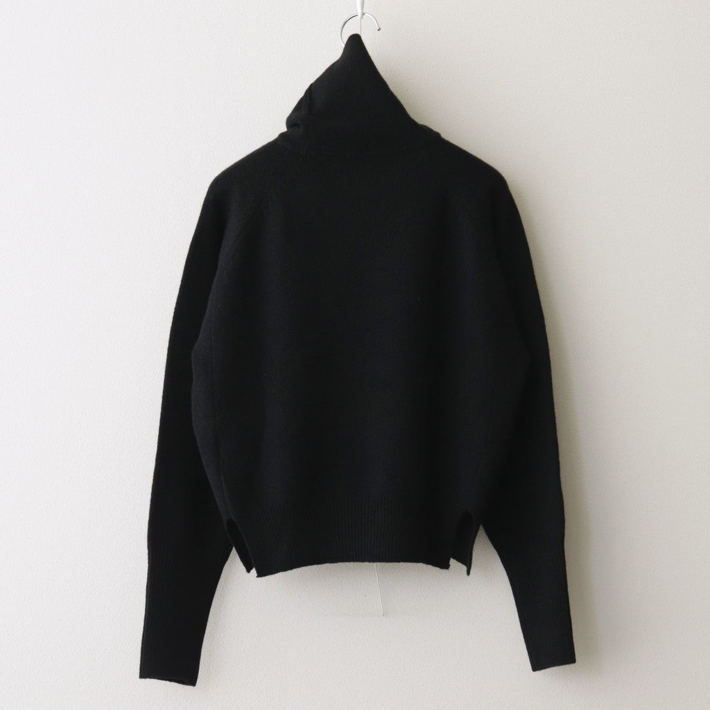 All-yak turtleneck #Black×Navy [2023-N07]