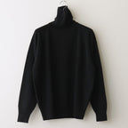All-yak turtleneck #Black×Navy [2023-N05]
