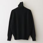 All-yak turtleneck #Black×Navy [2023-N05]