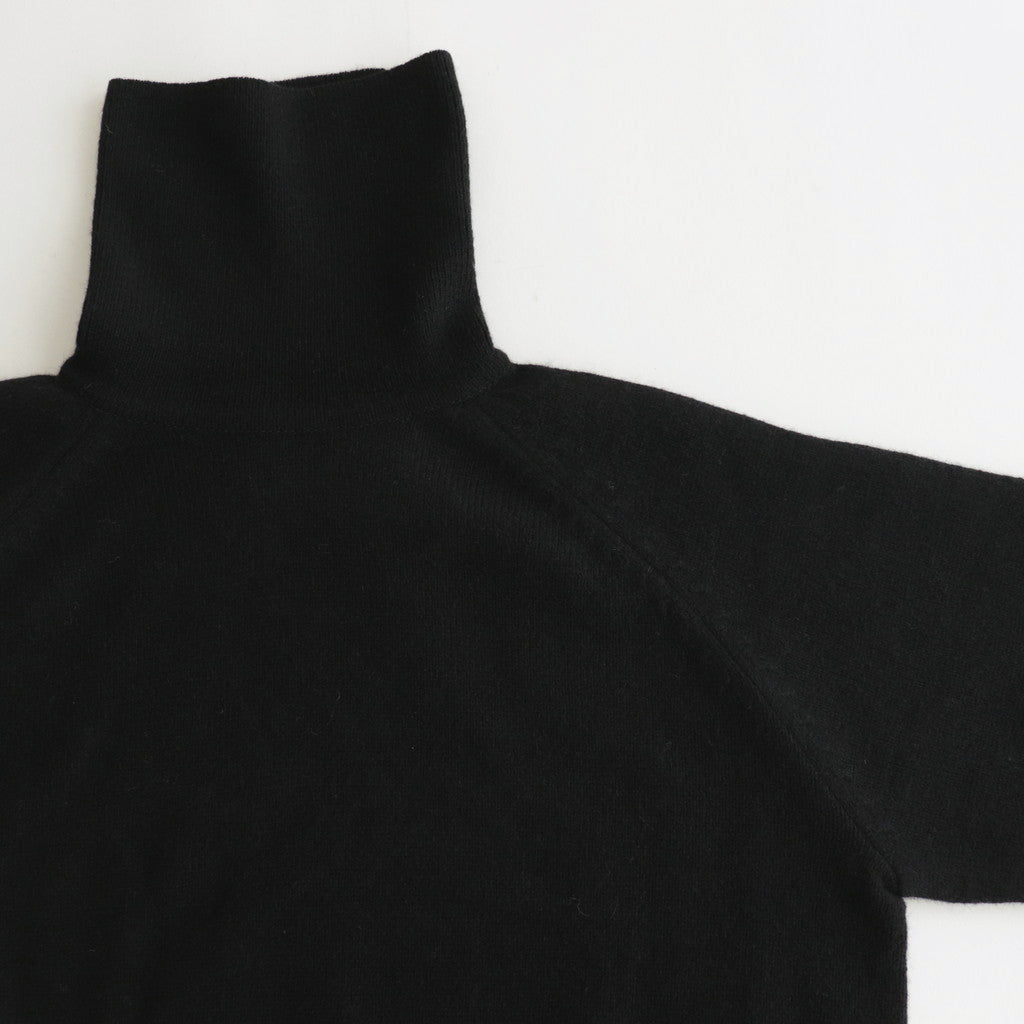 All-yak turtleneck #Black×Navy [2023-N07]