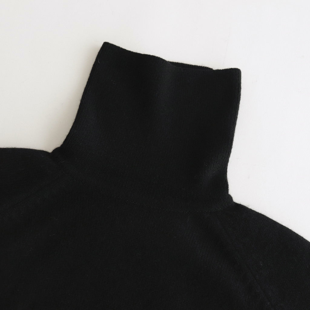 All-yak turtleneck #Black×Navy [2023-N07]