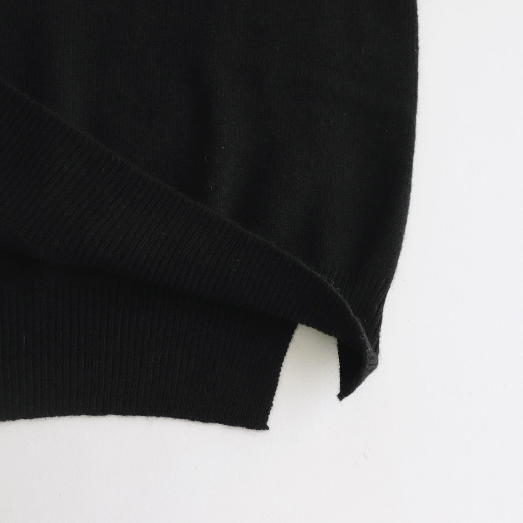 All-yak turtleneck #Black×Navy [2023-N07]