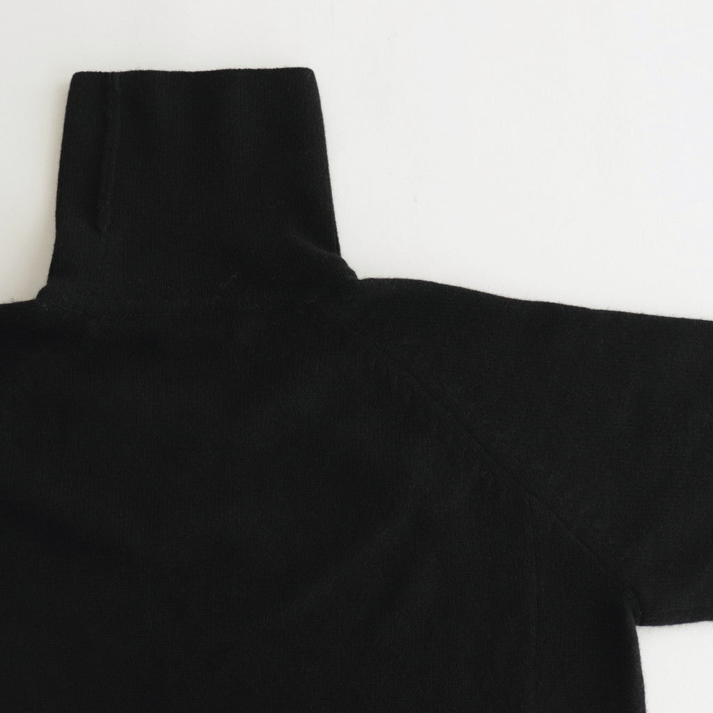 All-yak turtleneck #Black×Navy [2023-N07]