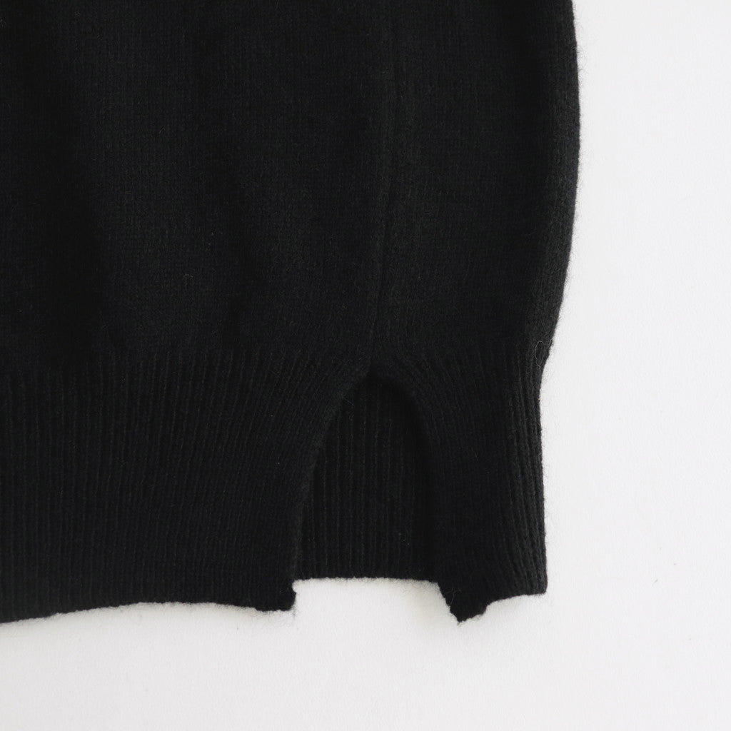 All-yak turtleneck #Black×Navy [2023-N07]