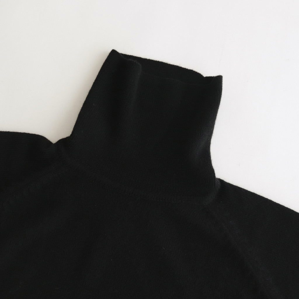 All-yak turtleneck #Black×Navy [2023-N05]