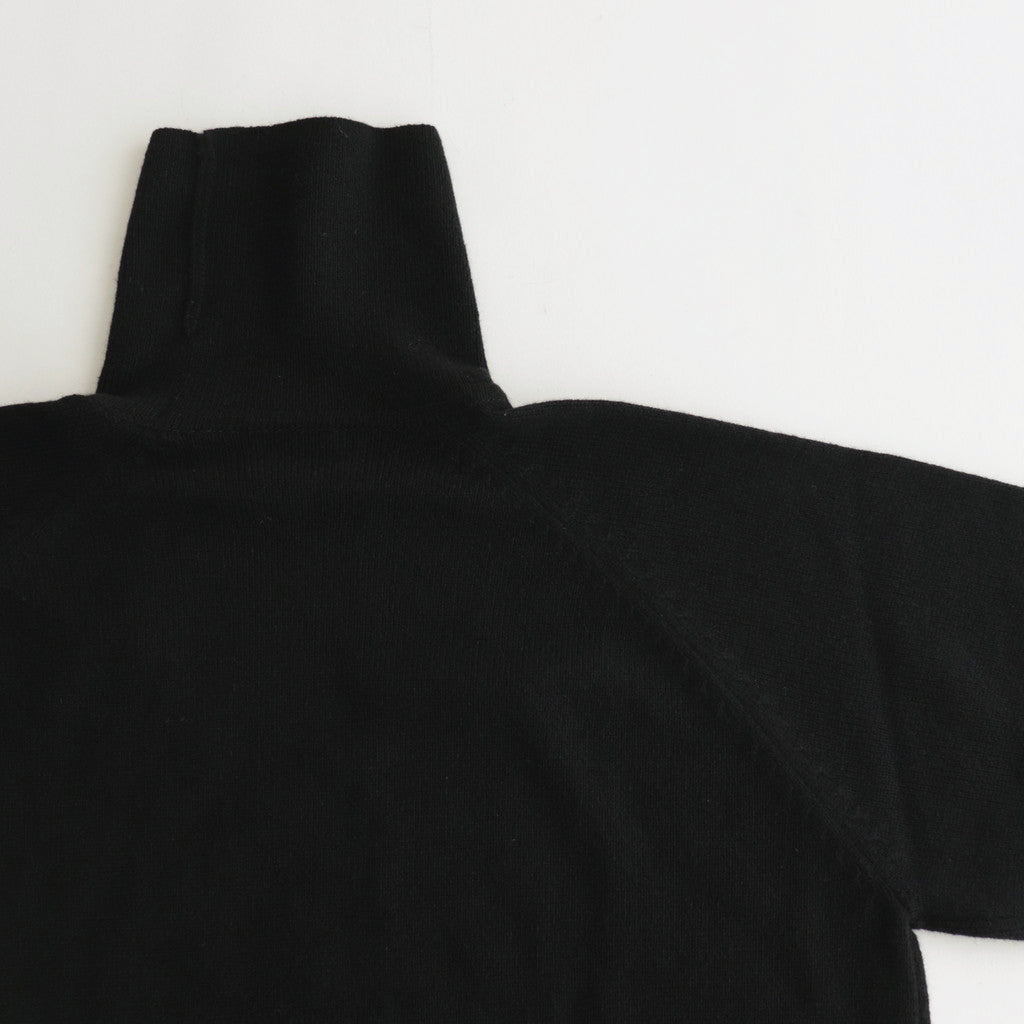 All-yak turtleneck #Black×Navy [2023-N05]