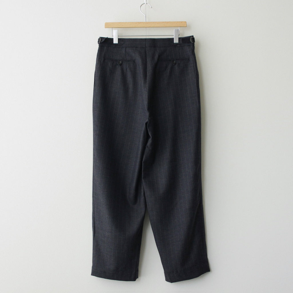 OFFICER PANTS 2TUCK WIDE #CHARCOAL [M23C-07PT01C] – Diffusion