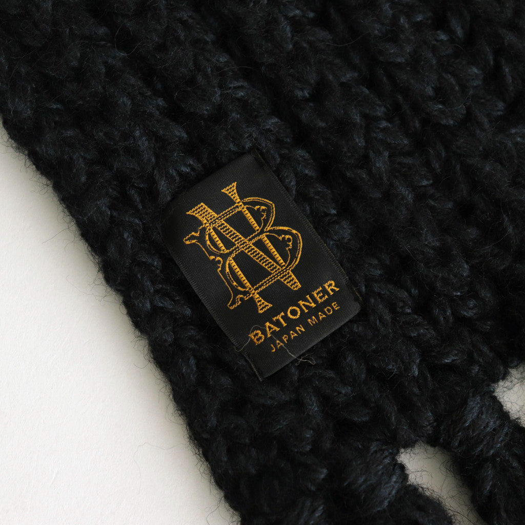 FRINGE BIG MUFFLER #BLACK [BN-23FI-013]