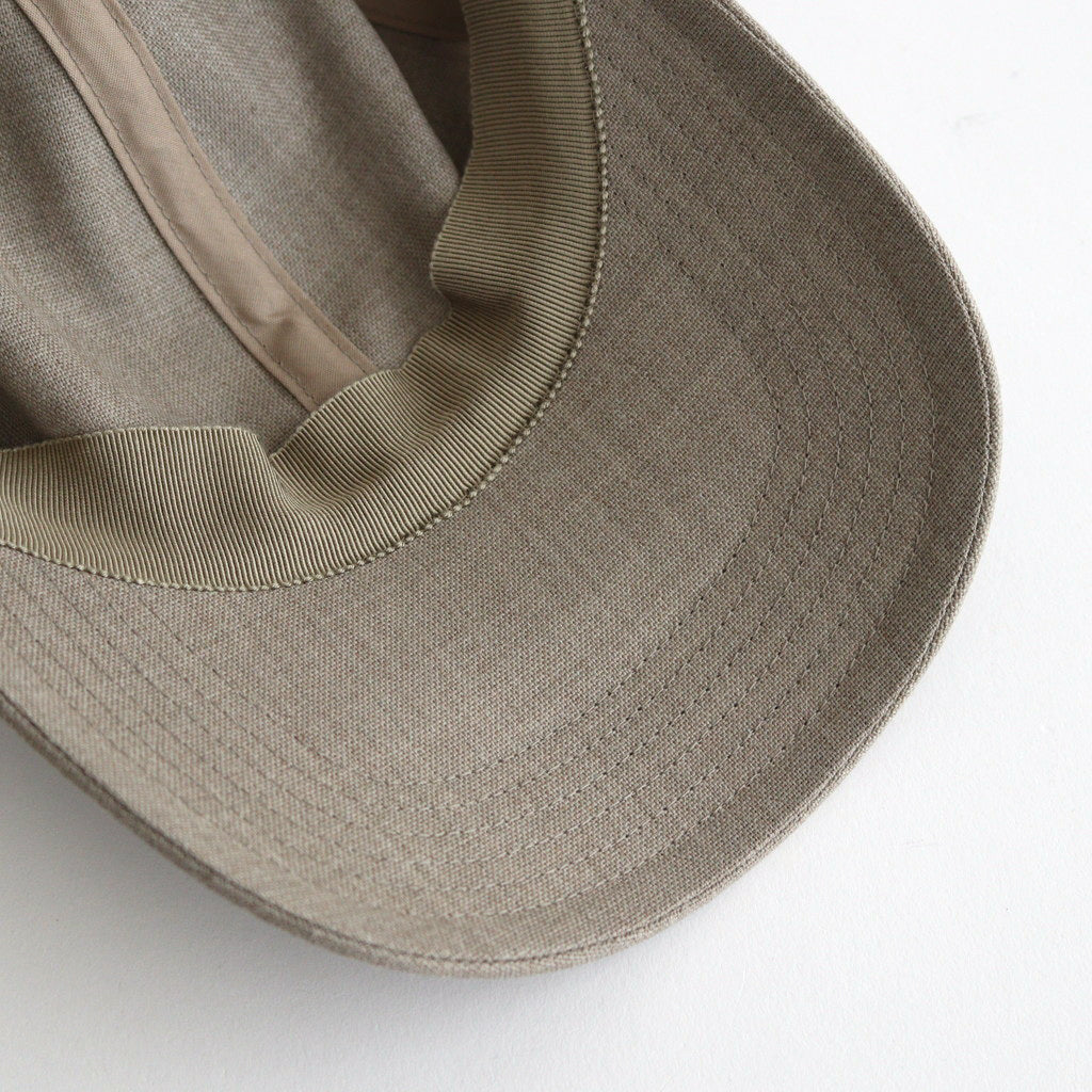 KIJIMA TAKAYUKI WOOL TROPICAL CAP #TOP BEIGE [16842 76108]