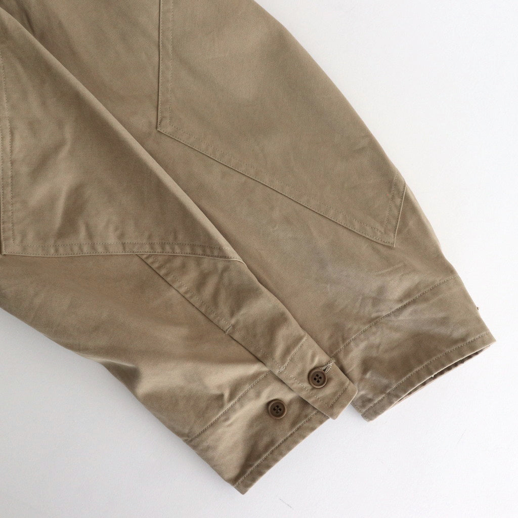 CHINO CLOTH FLIGHT JACKET #KHAKI BEIGE [PMAS-OT01]