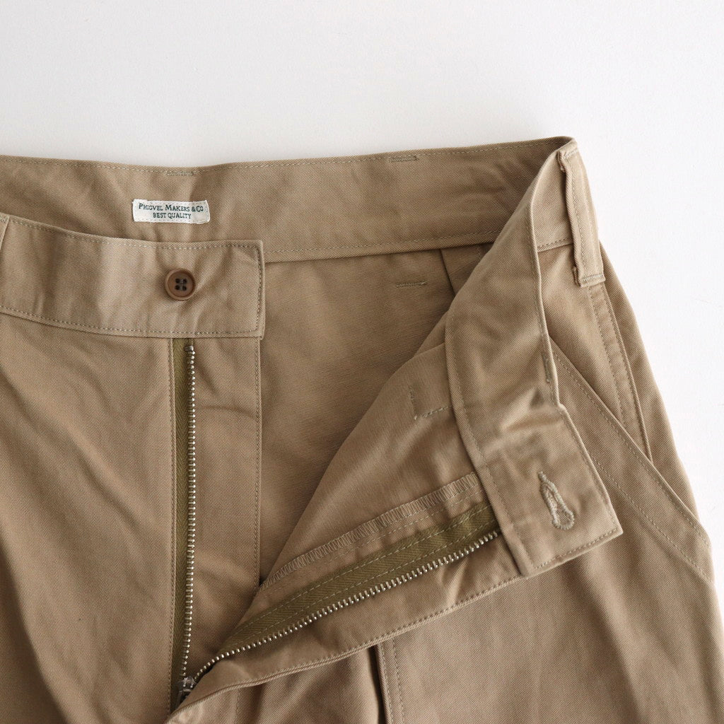 CHINO CLOTH FLIGHT TROUSERS #KHAKI BEIGE [PMAS-PT02] - Diffusion