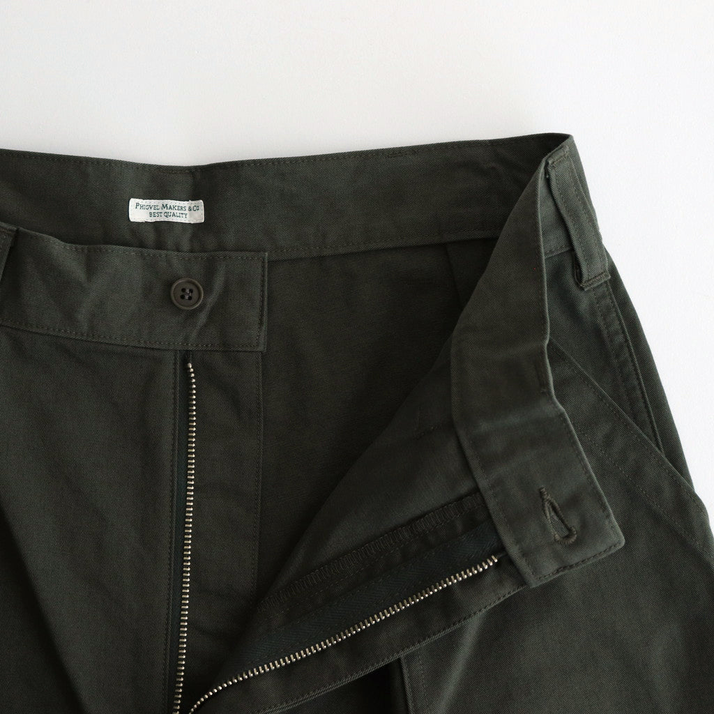 CHINO CLOTH FLIGHT TROUSERS #FOREST [PMAS-PT02]