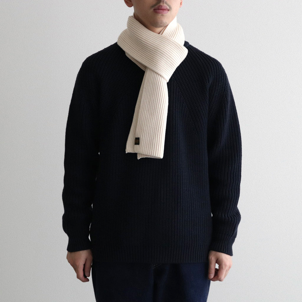 SOLID WOOL MUFFLER #IVORY [BN-23FI-009]