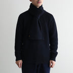 SOLID WOOL MUFFLER #NAVY [BN-23FI-009]