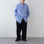 WOOL GABARDINE SLACKS #BLACKNAVY [BHS23F035]