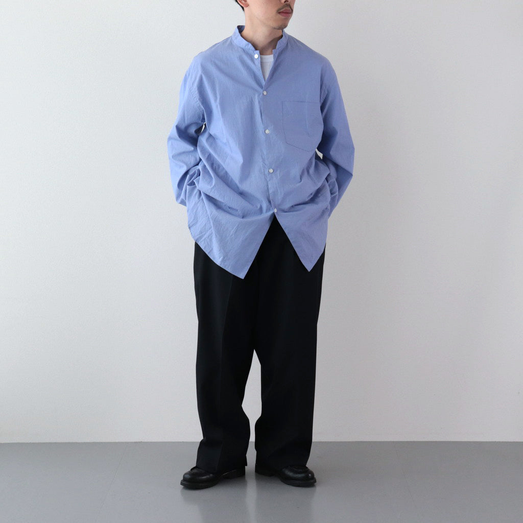 WOOL GABARDINE SLACKS #BLACKNAVY [BHS23F035]