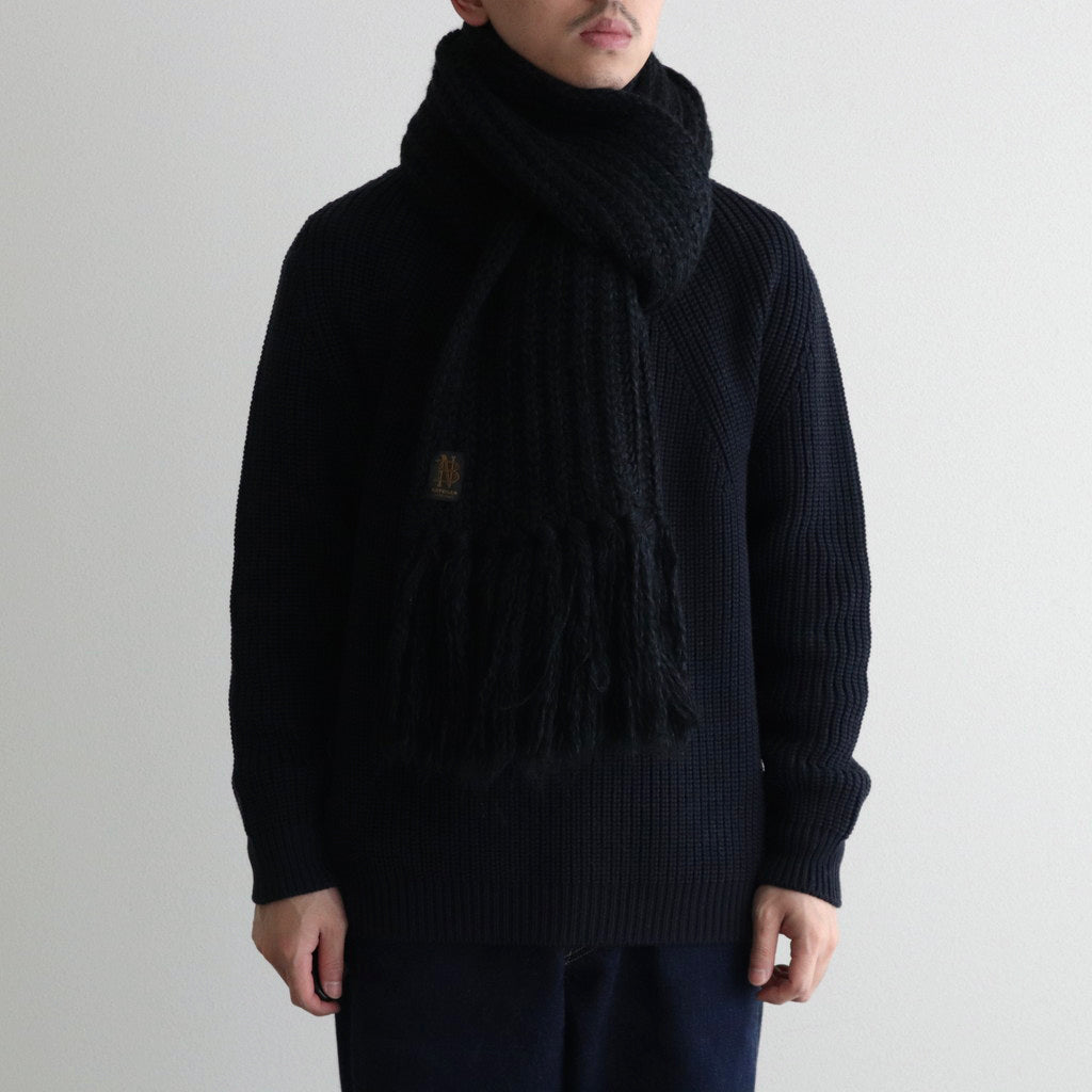 FRINGE BIG MUFFLER #BLACK [BN-23FI-013]