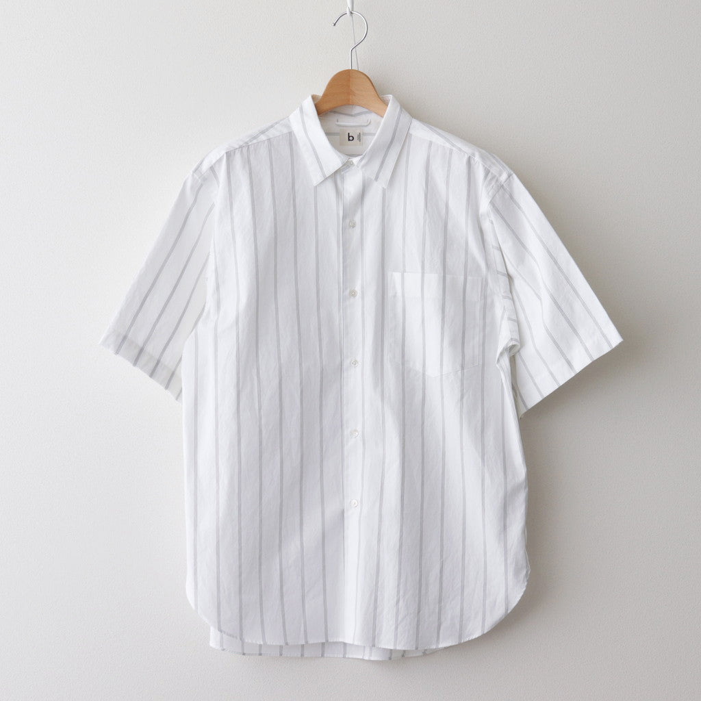 Short-sleeve Shirt #White×BK-Stripe [bROOTS24S5]