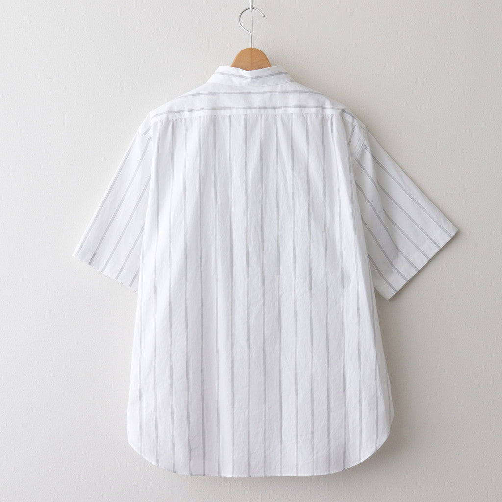 Short-sleeve Shirt #White×BK-Stripe [bROOTS24S5]