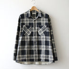 SWALLOW COLLAR SPORTS SHIRTS #STONE PLAID [232OJ-SH06]