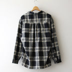 SWALLOW COLLAR SPORTS SHIRTS #STONE PLAID [232OJ-SH06]