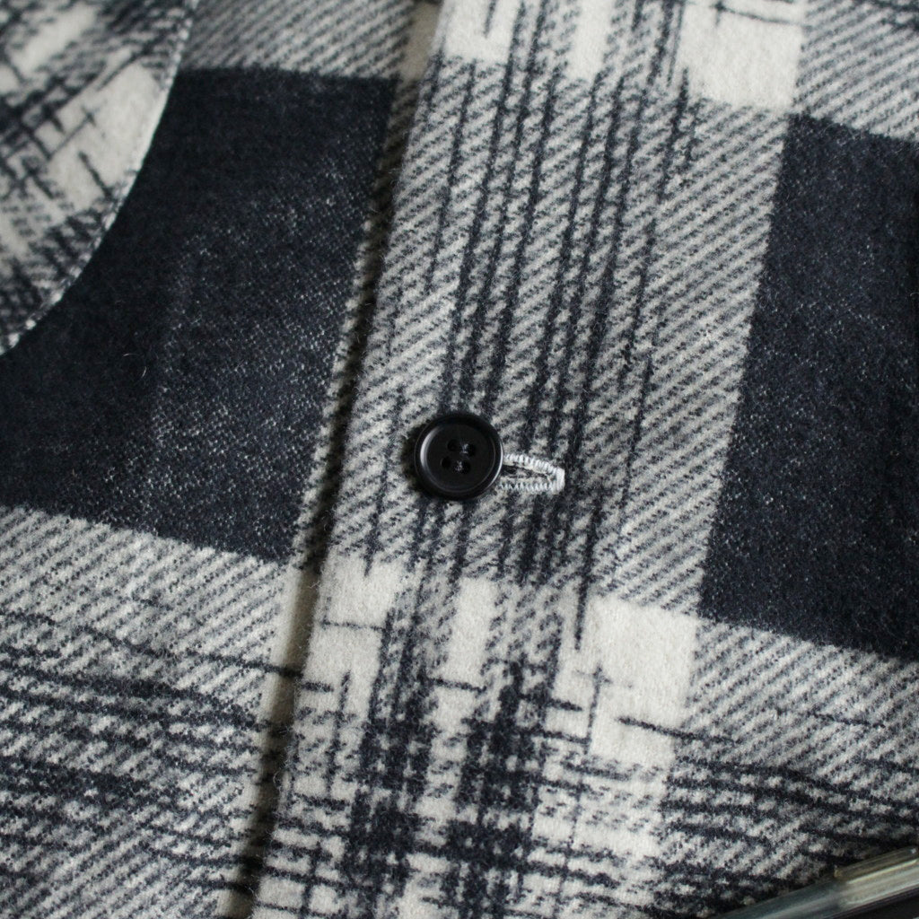 SWALLOW COLLAR SPORTS SHIRTS #STONE PLAID [232OJ-SH06]