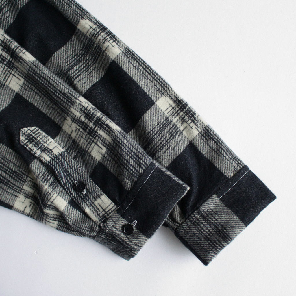 SWALLOW COLLAR SPORTS SHIRTS #STONE PLAID [232OJ-SH06]