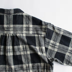 SWALLOW COLLAR SPORTS SHIRTS #STONE PLAID [232OJ-SH06]