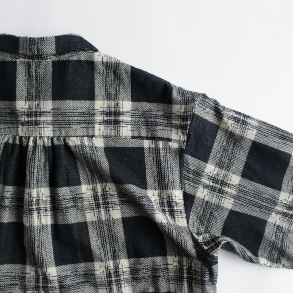 SWALLOW COLLAR SPORTS SHIRTS #STONE PLAID [232OJ-SH06]