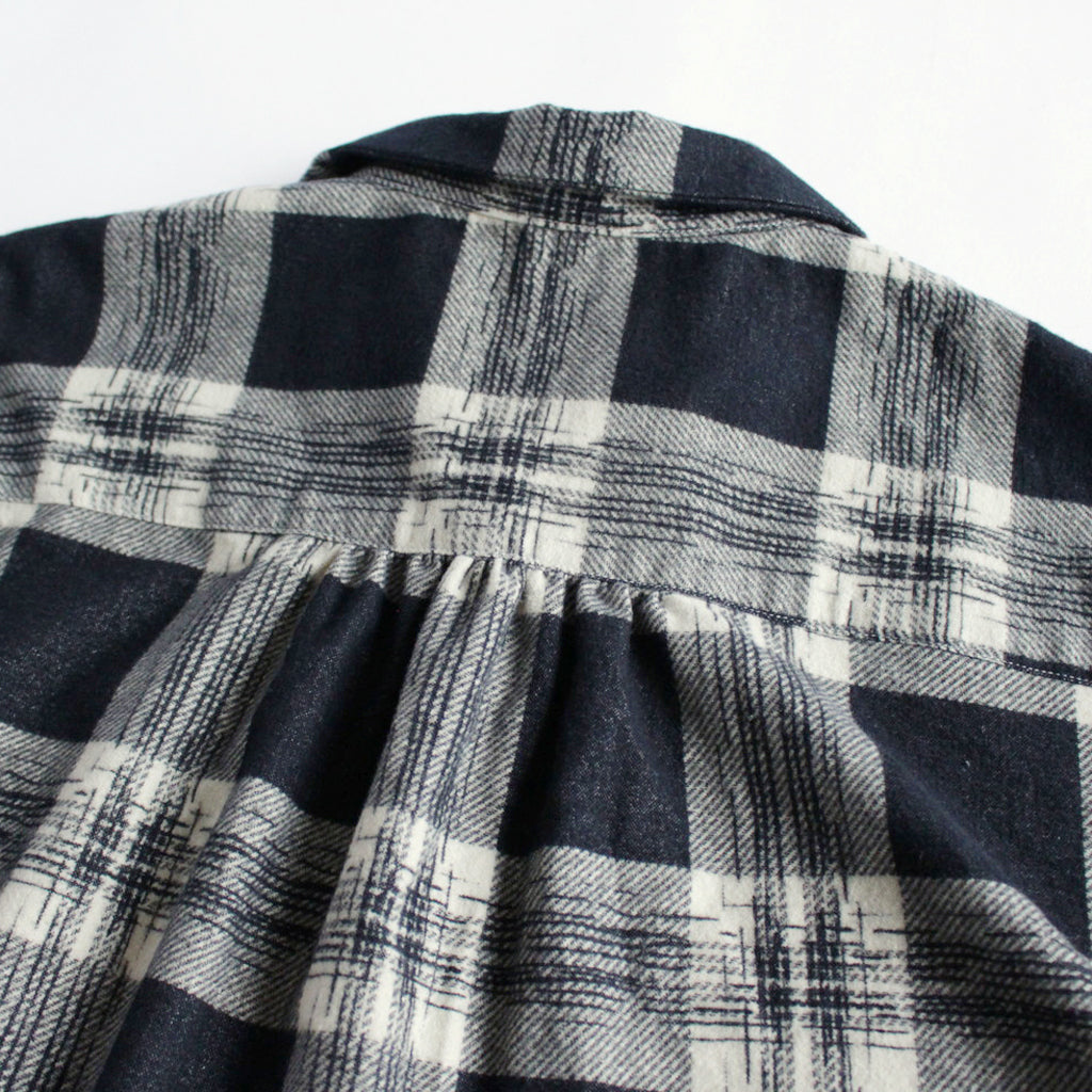 SWALLOW COLLAR SPORTS SHIRTS #STONE PLAID [232OJ-SH06]