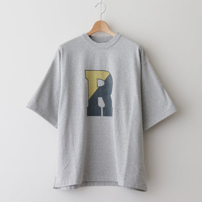 b-ROOTSTOCK 88/12 Print Tee WIDE #HeatherGrey [bROOTS24S27D]