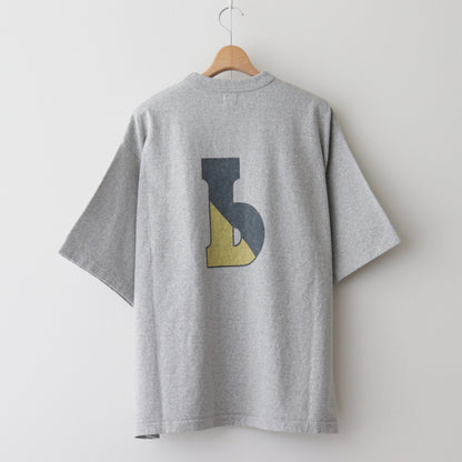 b-ROOTSTOCK 88/12 Print Tee WIDE #HeatherGrey [bROOTS24S27D]