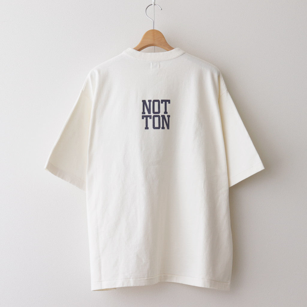 NOT-WASHING-TON 88/12 Print Tee WIDE #Ivory [bROOTS24S27F]