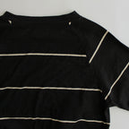 C/NAPP Border Split-sleeve P/O #Black-BODY×Ivory-Line [BHSW24S11Bdr]