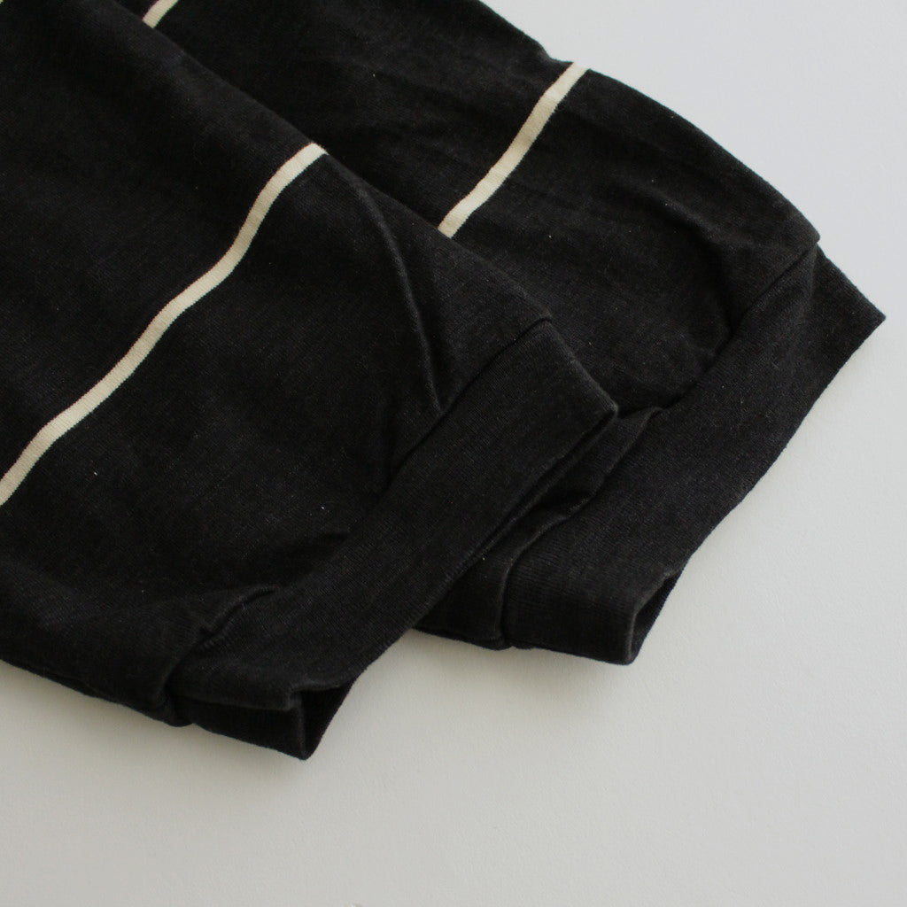 C/NAPP Border Split-sleeve P/O #Black-BODY×Ivory-Line [BHSW24S11Bdr]