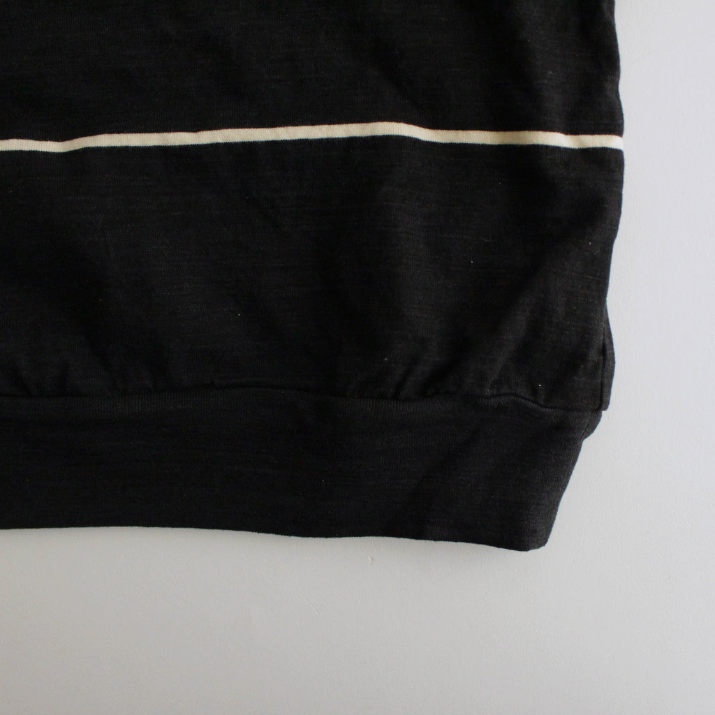 C/NAPP Border Split-sleeve P/O #Black-BODY×Ivory-Line [BHSW24S11Bdr]