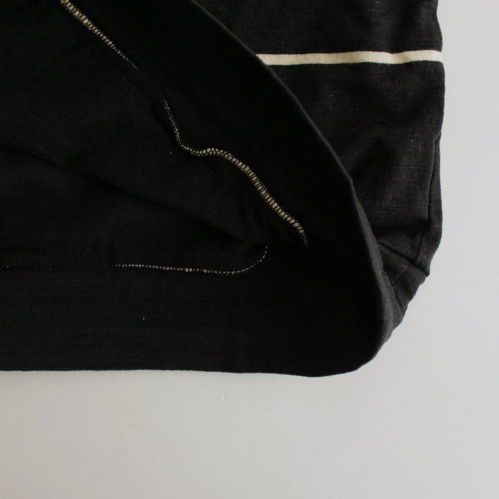C/NAPP Border Split-sleeve P/O #Black-BODY×Ivory-Line [BHSW24S11Bdr]