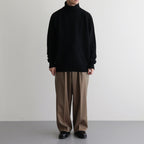 All-yak turtleneck #Black×Navy [2023-N05]