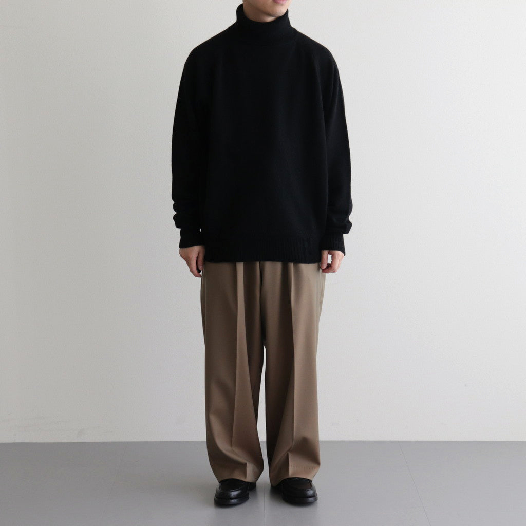 All-yak turtleneck #Black×Navy [2023-N05]