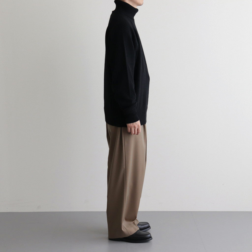 All-yak turtleneck #Black×Navy [2023-N05]