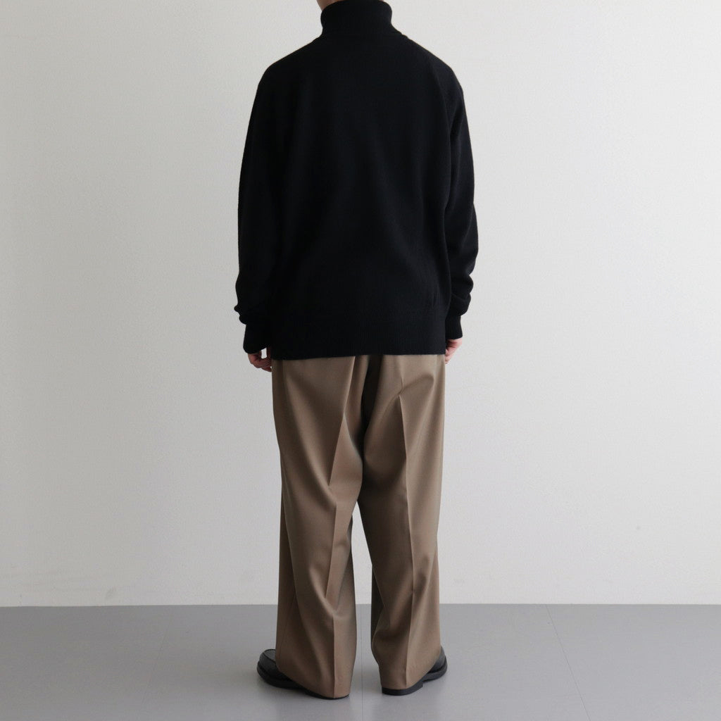 All-yak turtleneck #Black×Navy [2023-N05]