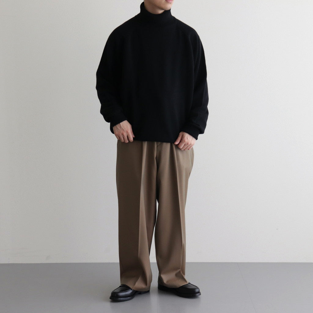 All-yak turtleneck #Black×Navy [2023-N05]