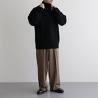 All-yak turtleneck #Black×Navy [2023-N05]