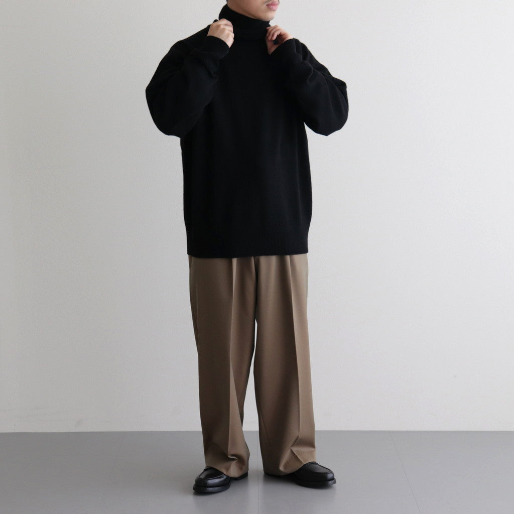 All-yak turtleneck #Black×Navy [2023-N05]