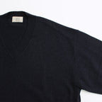 Co/Si V-neck Knit #Black×Navy [2024-N15]