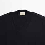 Co/Si V-neck Knit #Black×Navy [2024-N15]