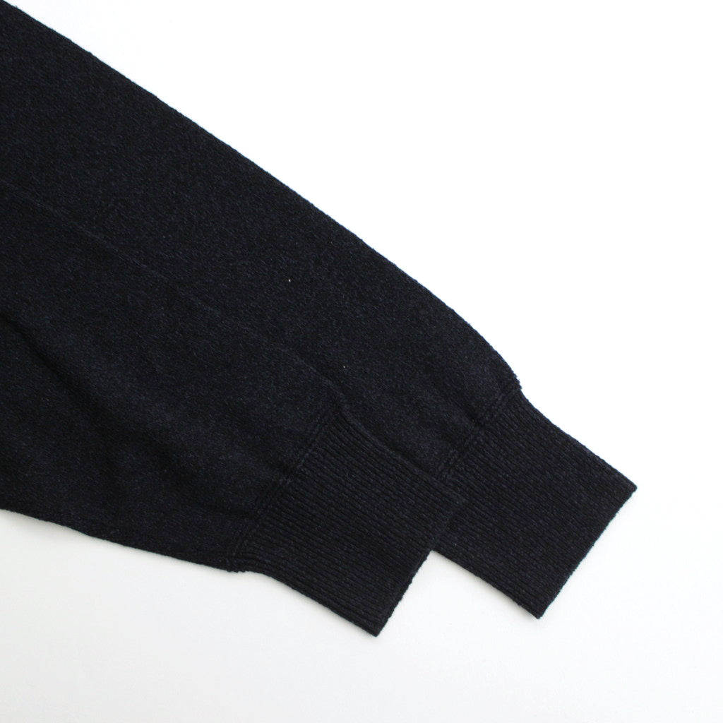 Co/Si V-neck Knit #Black×Navy [2024-N15]